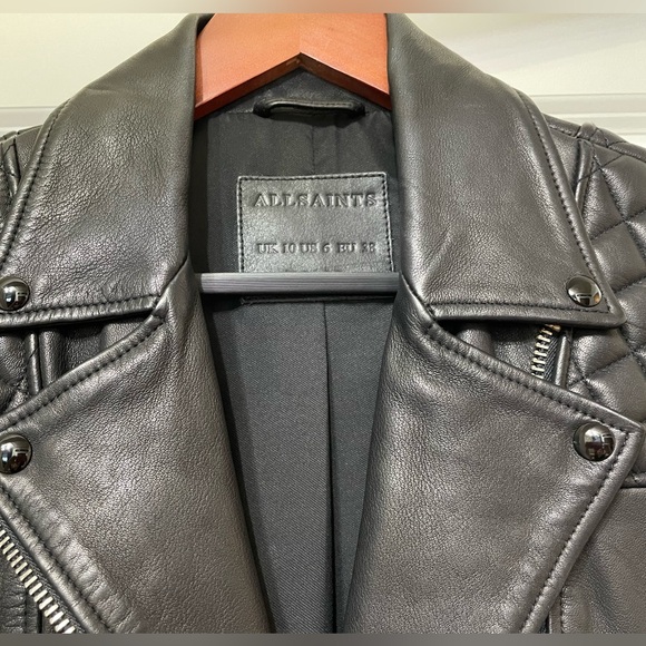 Allsaints leather biker jacket - Picture 7 of 16
